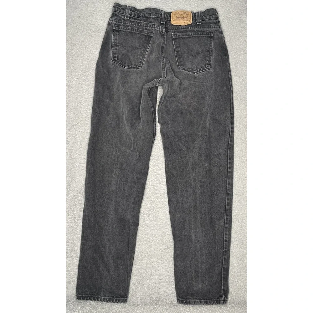 Vintage 90s Levi's‎ 550 Black Denim Jeans Mens 33x32 Black Tab Made In USA Faded